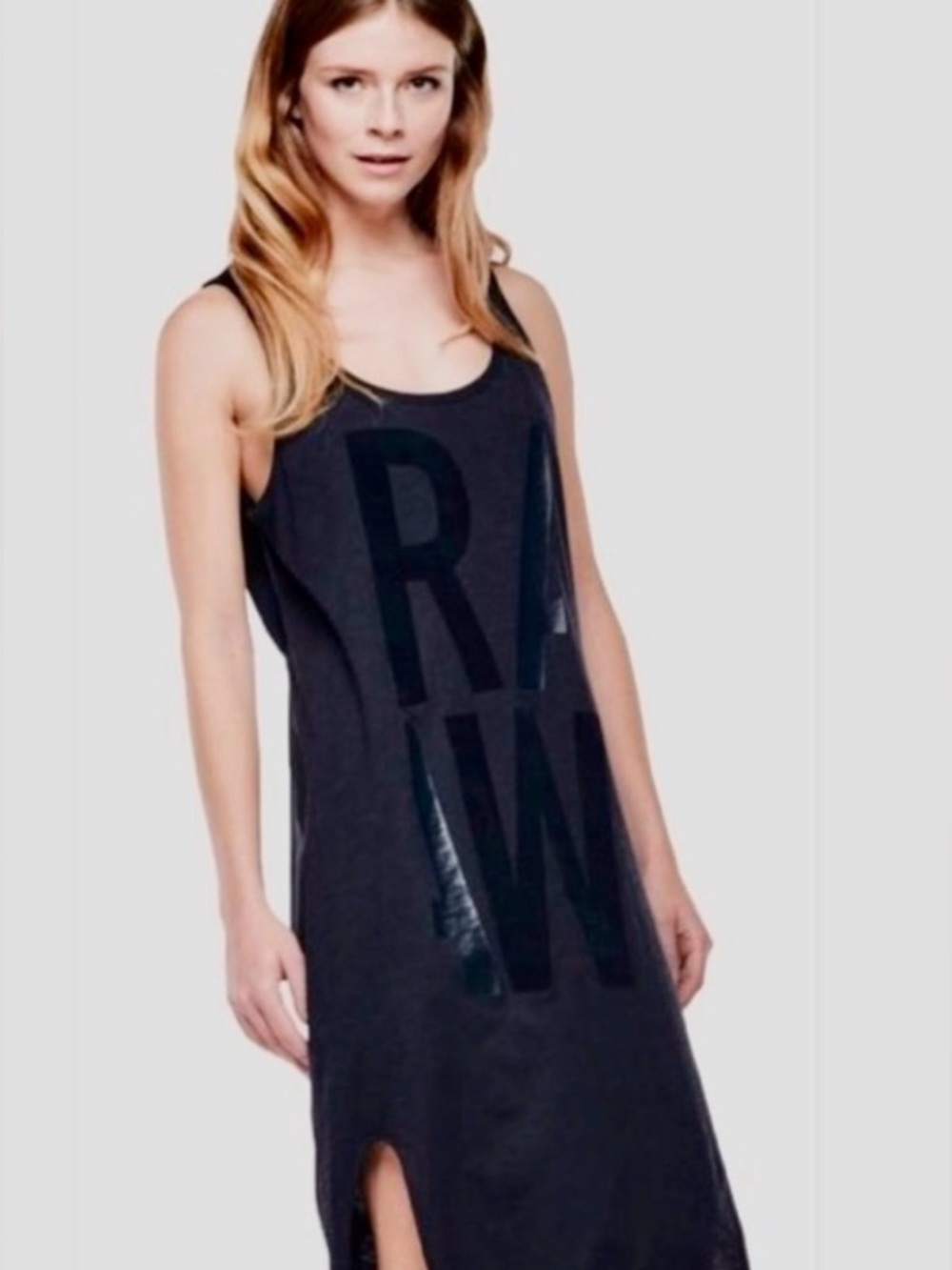 ✨G-STAR RAW Jersey Scoop Neck Knit Maxi Tank Dress in Navy, NWOT, Sz XL